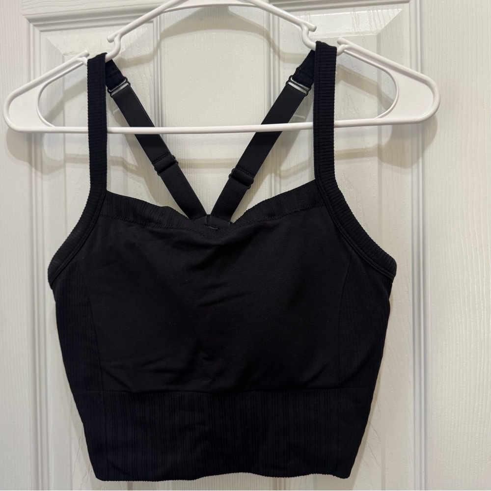 All in Motion Black Racerback Sports Bra